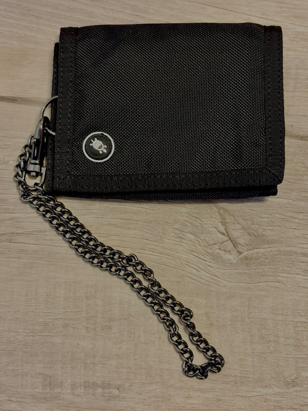 PacSafe Trifold Black Anti Theft Heavy Chain Walletsafe Travel PE081 Y2K Retired